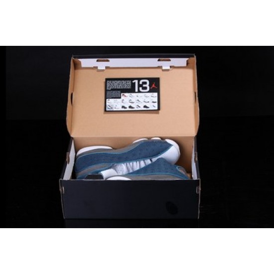 Air Jordan 13 Flint Blue/Grey/White Air Jordan 13 Flint Blue/Grey/White