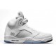 Air Jordan 5 Retro White/Metallic Silver Air Jordan 5 Retro White/Metallic Silver